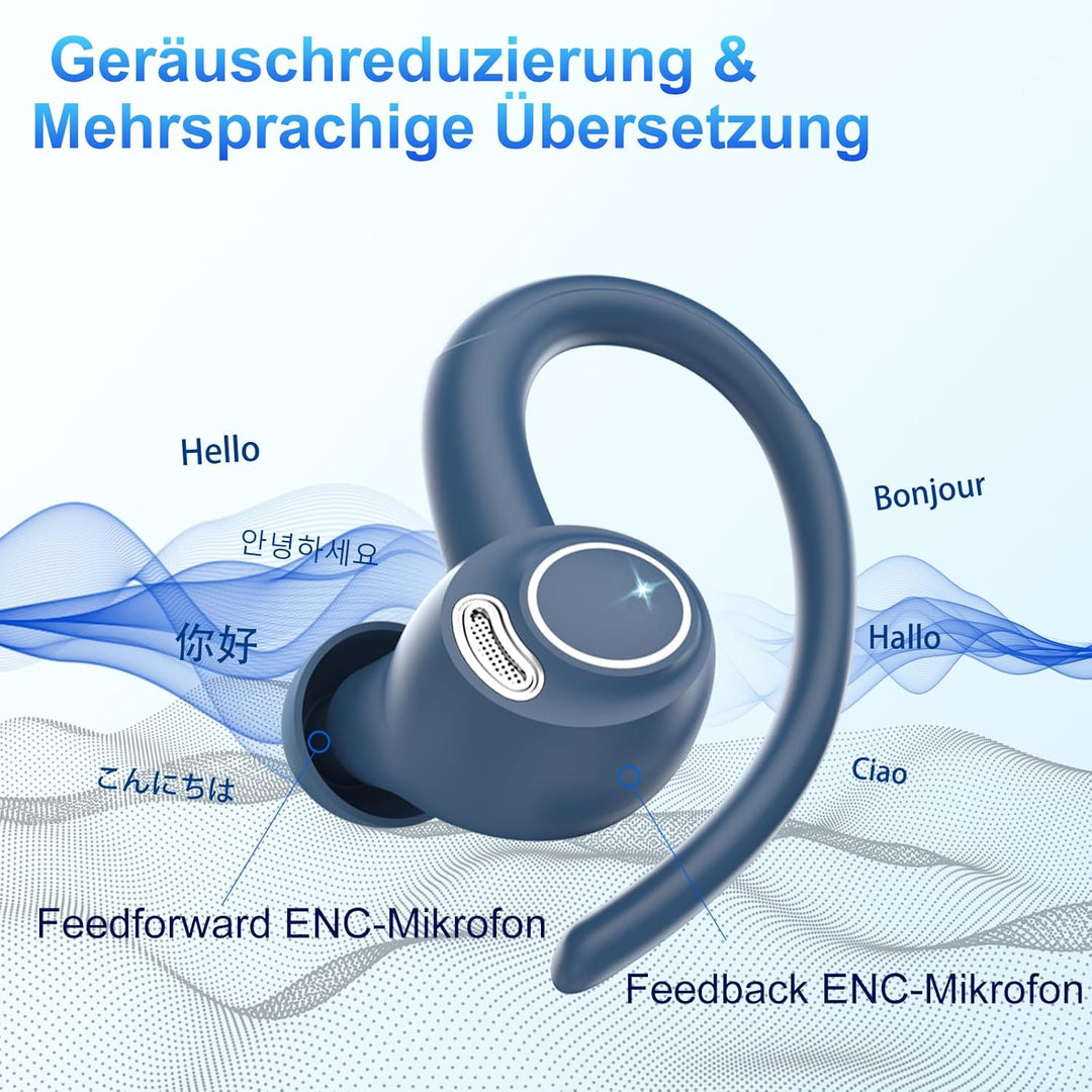 AI Kopfhörer Übersetzer, 3-in-1 Bluetooth 5.4 Echtzeit Sprachübersetzungs Kopfhörer, 164 Sprachen mi