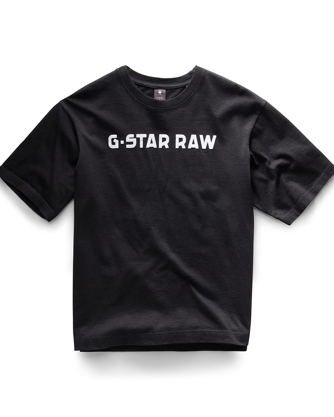 G-STAR RAW Herren Unisex Flock Boxy T-Shirts S Schwarz (Dk Black D21684-c336-6484), S Schwarz (Dk Bl
