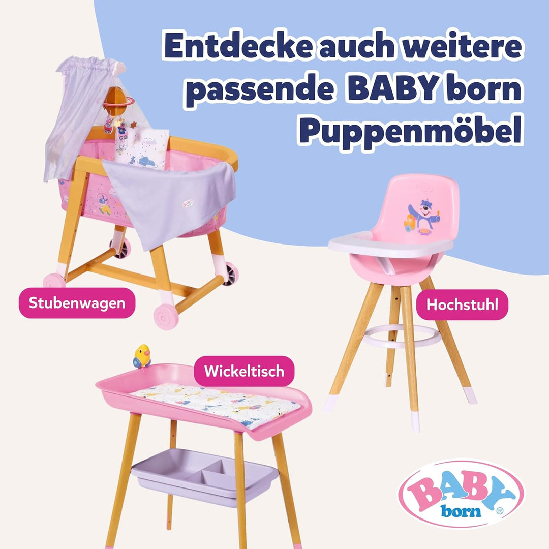 Zapf Creation 830000 BABY born Kleiderstange - Puppenkleider-Ständer mit Holz-Optik und Zubehör Sing