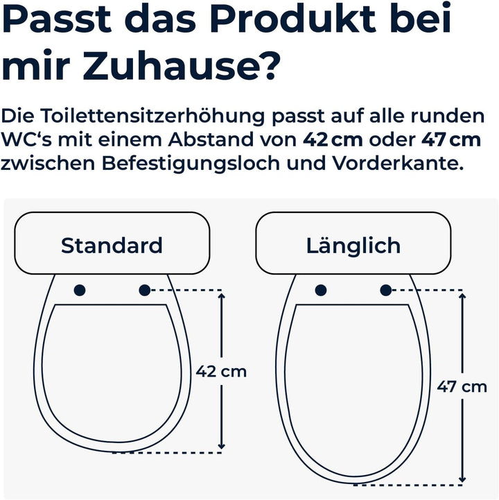 flexilife Toilettensitzerhöhung mit Deckel für Senioren - wahlweise 10cm o. 15cm - WC Sitzerhöhung T