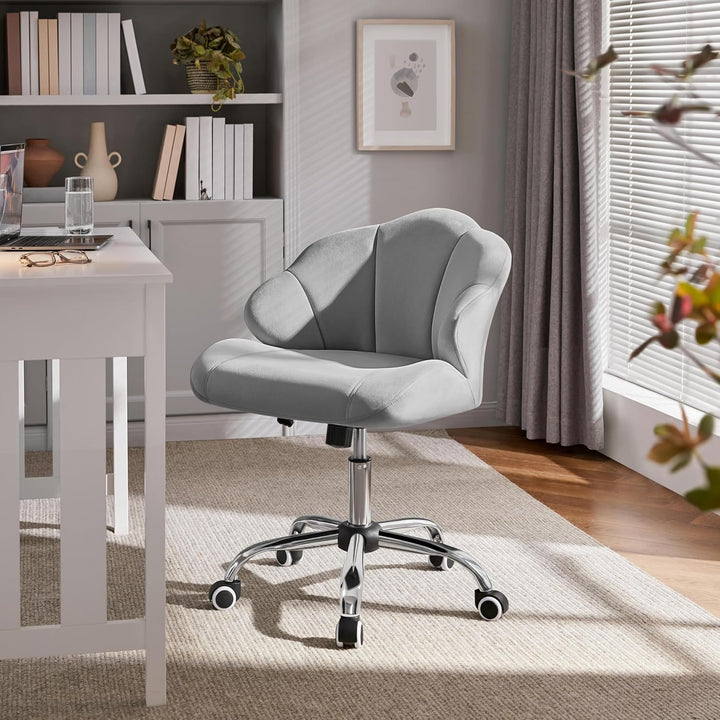 Yaheetech Bürostuhl Ergonomisch Schreibtischstuhl höhenverstellbar Drehstuhl, Bürosessel in Muschelf