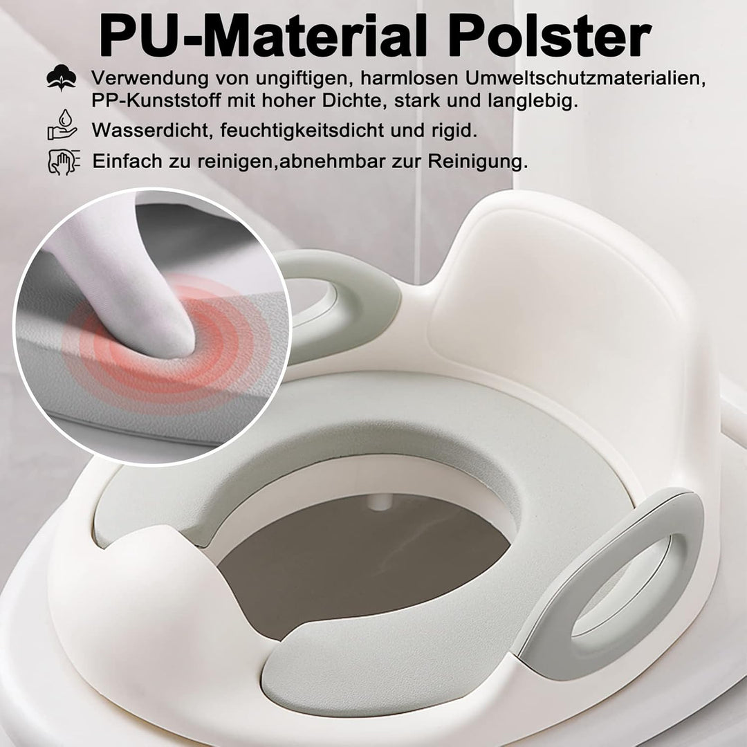FIVMEN Toilettensitz Kinder Toilettenaufsatz mit PU Gepolstert und Spritzschutz WC Sitz Klositz Toil