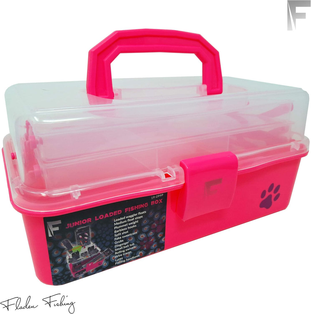 FLADEN Angelset für Kinder, mit Fluss-geladenem Grobklemmen, ideales Starter-Set für Kinder, Pink od