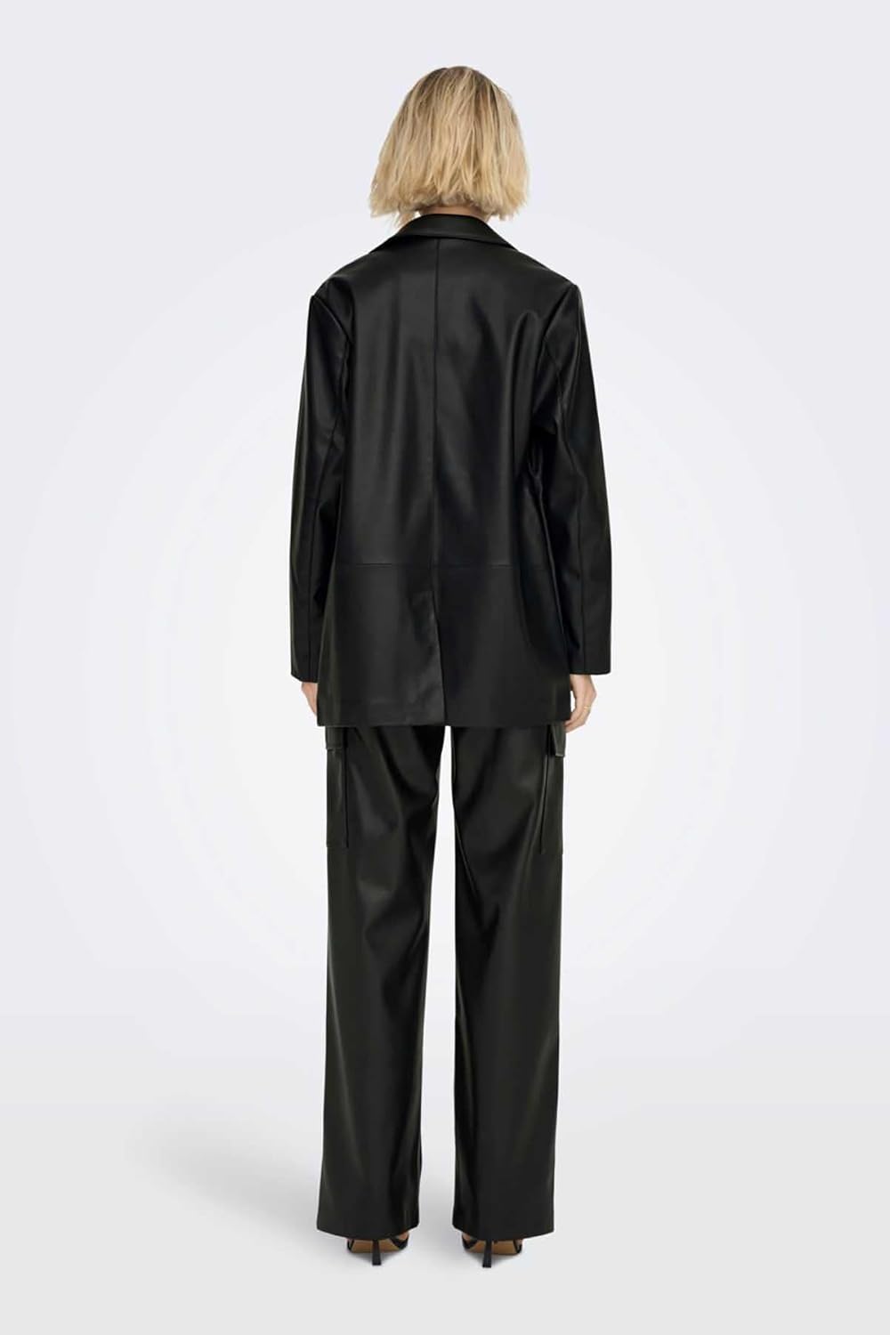 ONLY Damen Onlheidi Sus Sb Faux Leath Cc OTW Blazer XS Schwarz, XS Schwarz