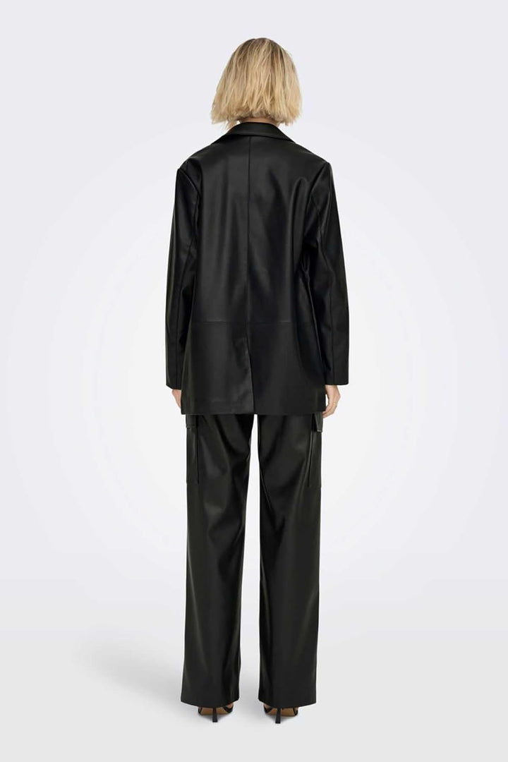 ONLY Damen Onlheidi Sus Sb Faux Leath Cc OTW Blazer XS Schwarz, XS Schwarz