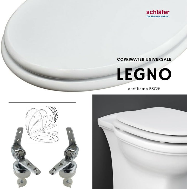 Schläfer 4655101 WC-Sitz"Soft Close" MDF lackiert, weiss