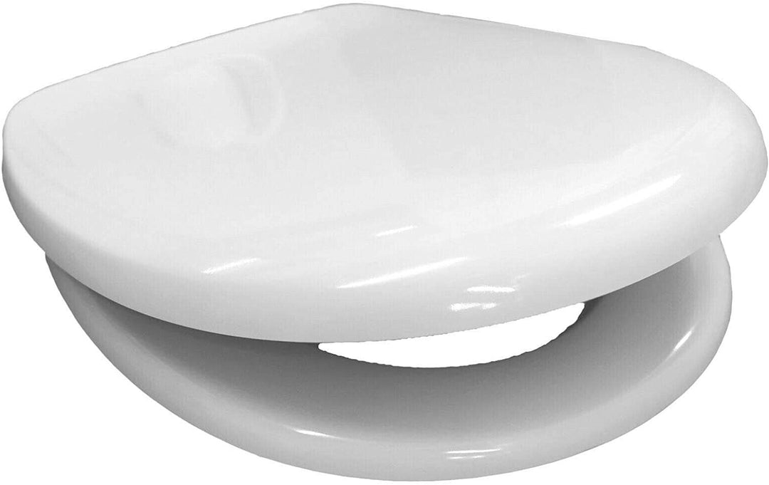 WC-Sitz für DIANA | mit Absenkautomatik SoftClose | Edelstahlscharnier | weiss | O200, Weiss