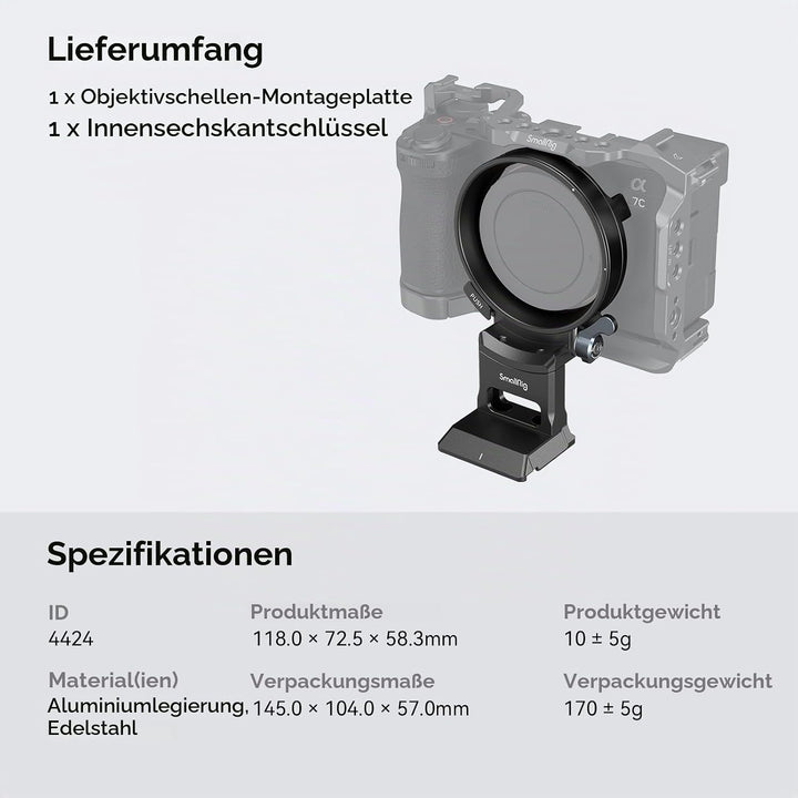 SMALLRIG Rotatable Collar Mount Plate für Sony A7CII / A7CR-Kamera, muss mit 4422/4438 verwendet Wer