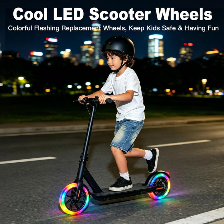 200mm Scooter Rollen, 2 Stück Leuchtende Stunt Scooter Rollen, LED Scooter Räder mit ABEC-7 Kugellag