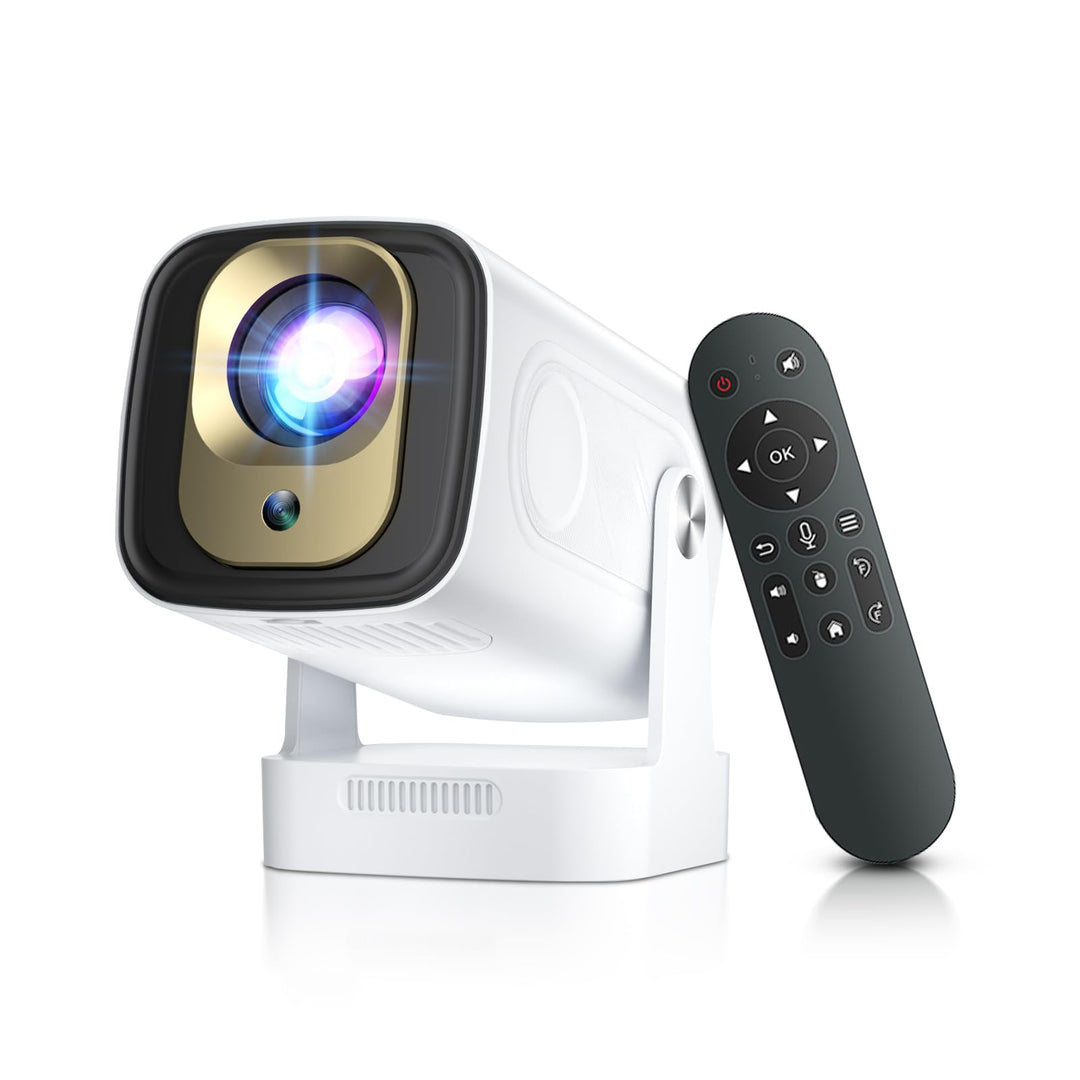 Beamer 4K HY260pro,Mini Beamer heimkino mit WiFi 6 Bluetooth 5.4,1080P Full HD mit Android TV,180° R
