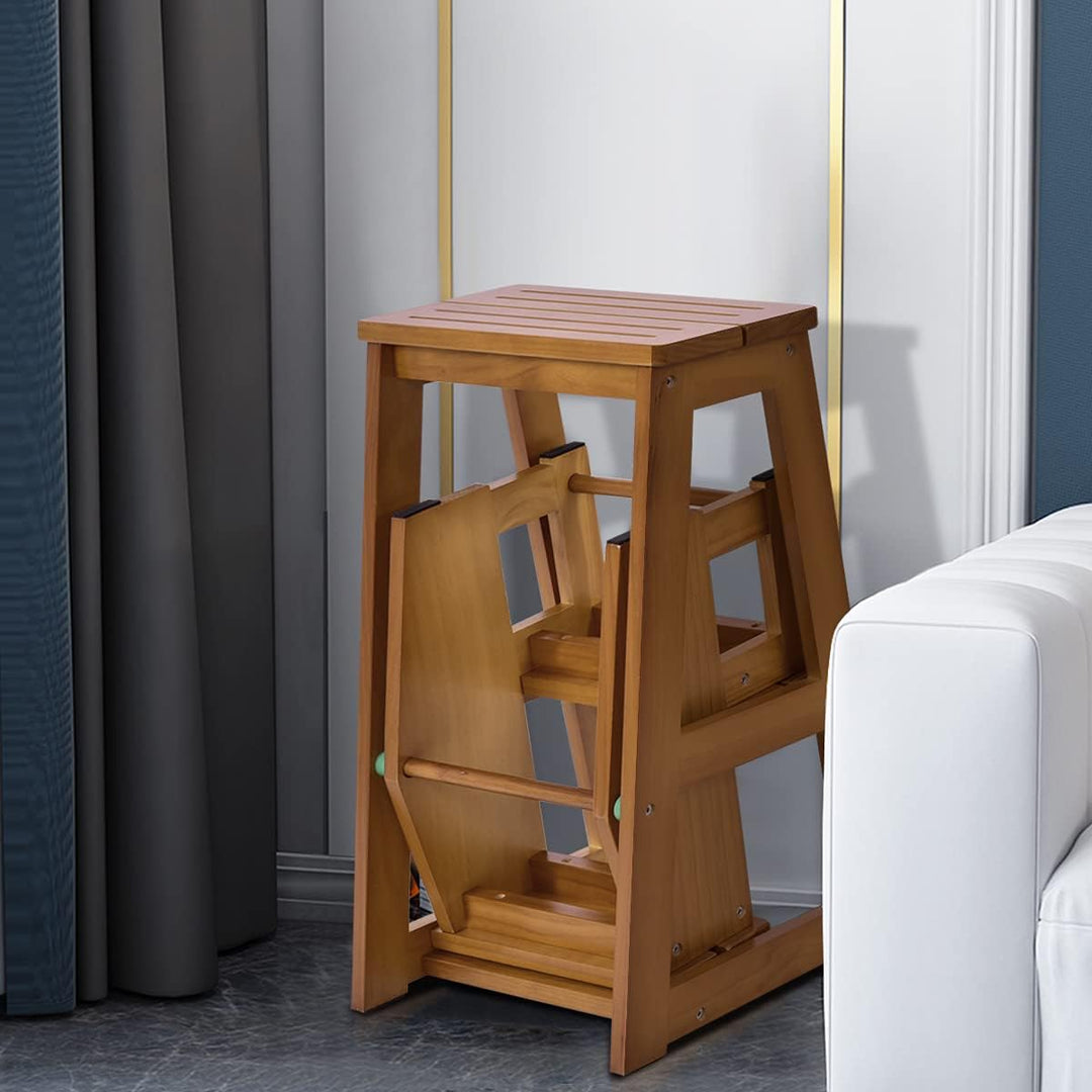 COSTWAY Tritthocker 3 Stufen, Leiterstuhl Trittstuhl klappbar, Hockerleiter bis 150 kg, 66 cm hoch,