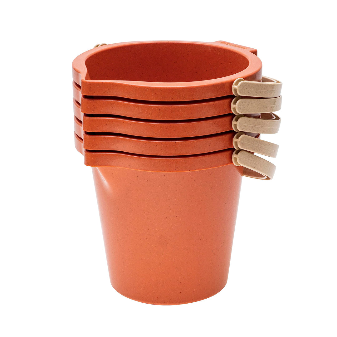 Betzold Sandspieleimer aus treeNside-Material - Sand-Spielzeug Kinder Sandkasten 5 Stück Rosa, 5 St&