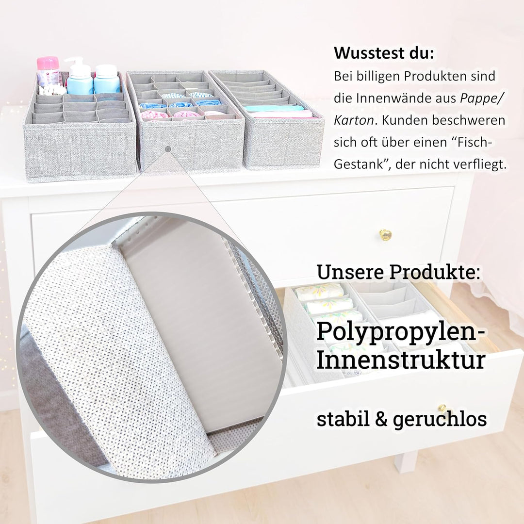 SIMPLE JOY® HEMNES Organizer für ikea Kommode; DAS ORIGINAL; passgenau; Stabiler Boden; Schubladen O
