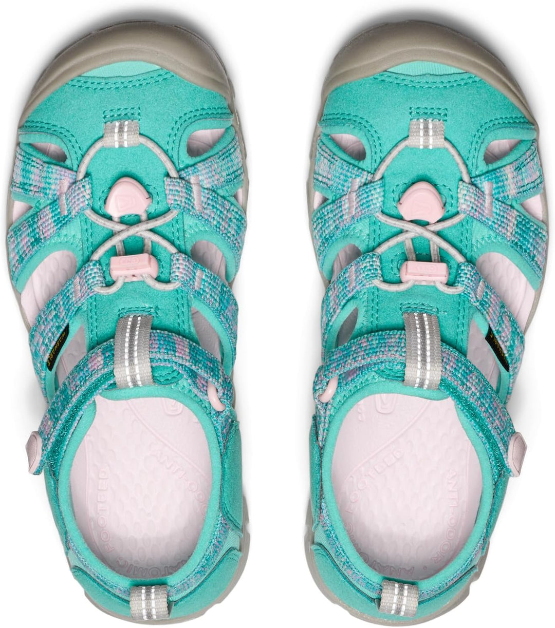 KEEN Unisex-Kinder Seacamp 2 Sandalen 32 EU Bright Aqua Giggle Pink, 32 EU Bright Aqua Giggle Pink