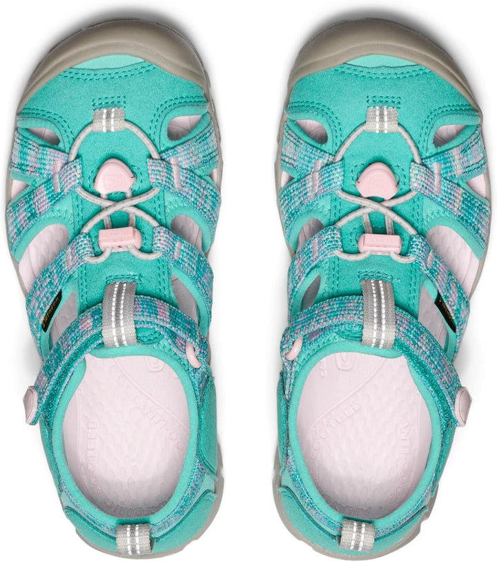 KEEN Unisex-Kinder Seacamp 2 Sandalen 32 EU Bright Aqua Giggle Pink, 32 EU Bright Aqua Giggle Pink