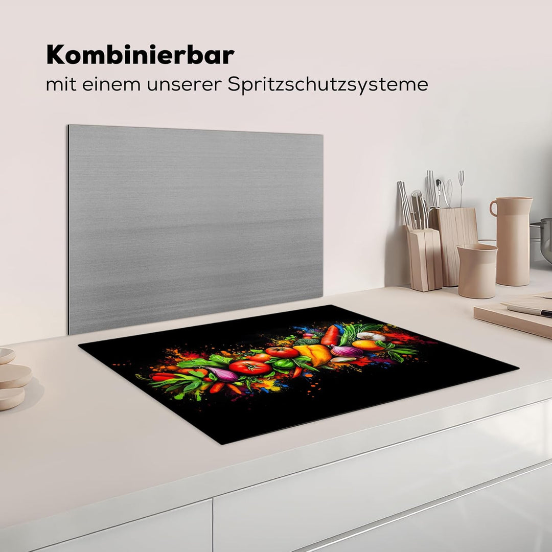 Herdabdeckplatte 70x52 cm Einteilig Induktionsmatte Küche Abdeckung Ceranfeld Herd Abdeckplatte Deko