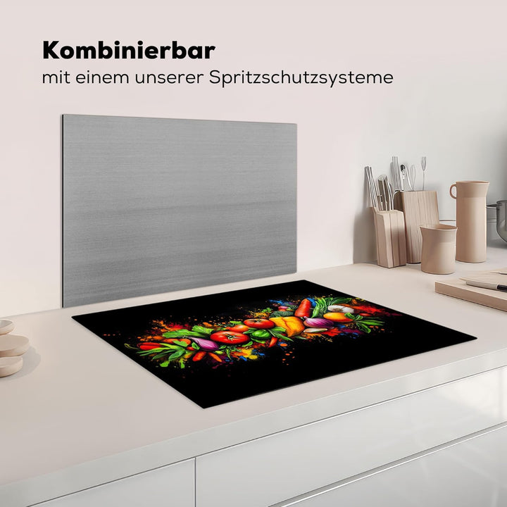 Herdabdeckplatte 70x52 cm Einteilig Induktionsmatte Küche Abdeckung Ceranfeld Herd Abdeckplatte Deko