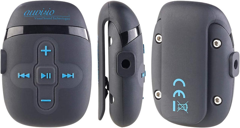 auvisio Kabelloser MP3 Player: Wasserdichter Sport-MP3-Player DMP-450.x8 mit 8 GB Speicher, IPX8 (MP