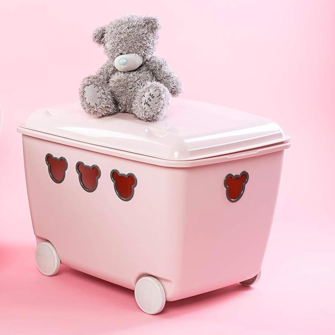 BranQ - Home essential - Multifunktionsbehälter für Spielzeug Bear 55 l, BPA-freier Kunststoff PP, P