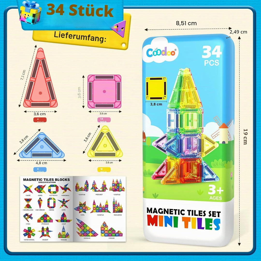 Magnetische Bausteine für Kinder,STEM-Magnetblöcke,Sensorisches Spielzeug,Kleinkindspielzeug,Bauspie