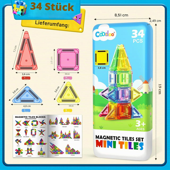 Magnetische Bausteine für Kinder,STEM-Magnetblöcke,Sensorisches Spielzeug,Kleinkindspielzeug,Bauspie