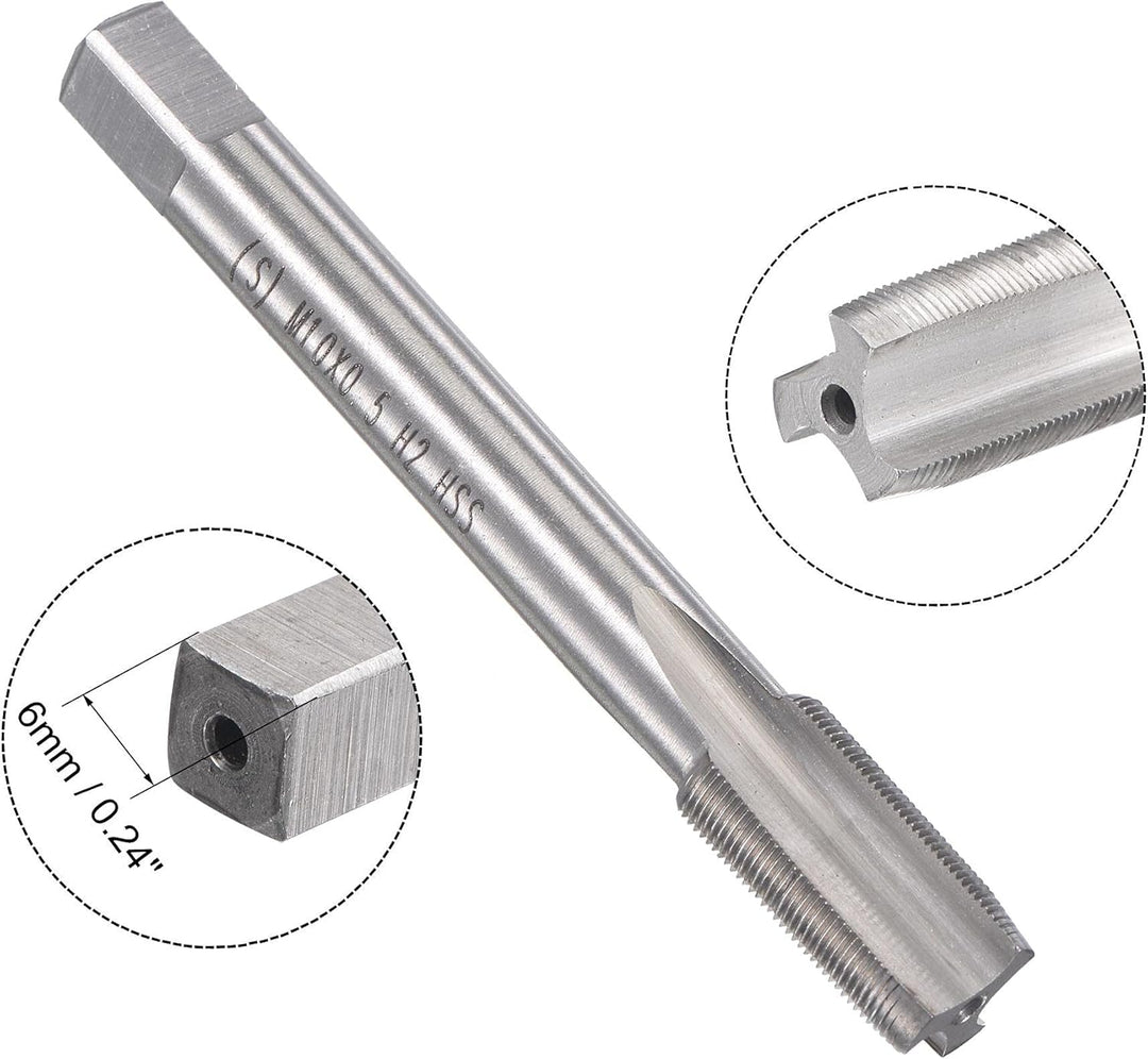 sourcing map Gewindebohrer M10 x 0,5mm Gewindebohrer mit Legierungswerkzeug M10 x 0.5mm, M10 x 0.5mm