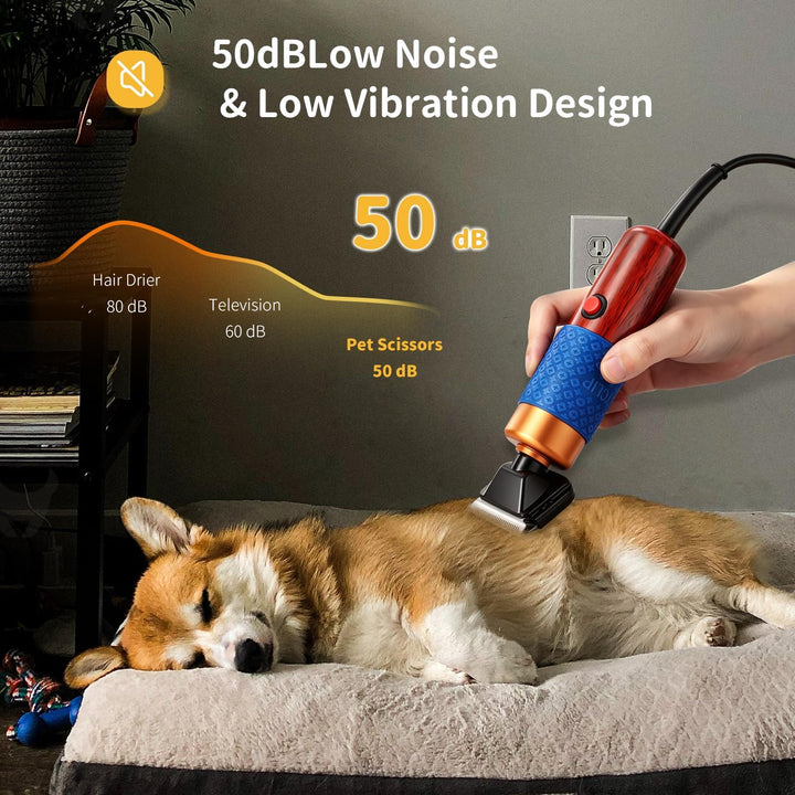 CGOLDENWALL 200W Hundeschermaschine Leise Profi Hund Katze Tierhaarschneider mit 3m Kabel, einstellb