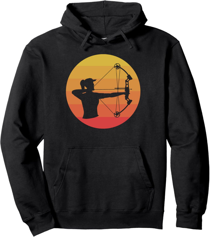 Bogensport Bogensportler Bogen Compoundbogen Bogenschiessen Pullover Hoodie