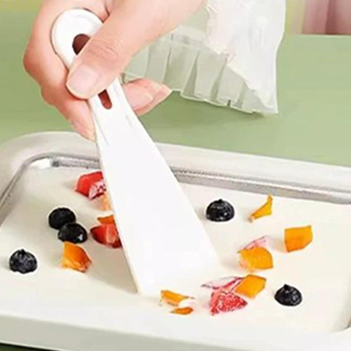 Eiscreme-Rollmaschine mit 2 Schabern, 26 x 21 cm, gefrierbar, für sofortige DIY-Eiscreme, Rollen, fü