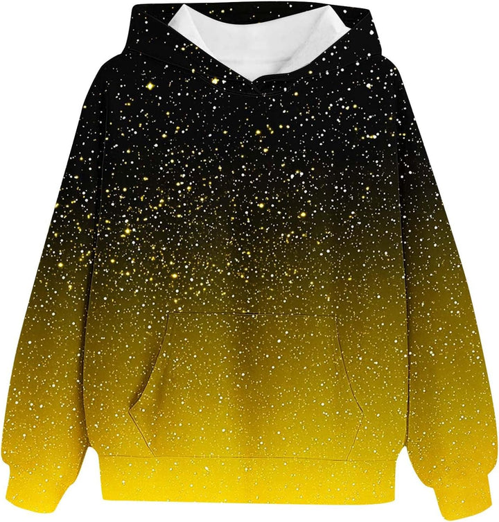 NZYIHAO Hoodie Mädchen Lang Kapuzenpullover Winter Sweatshirt mit Kapuze Casual Pullover Kinder Lang