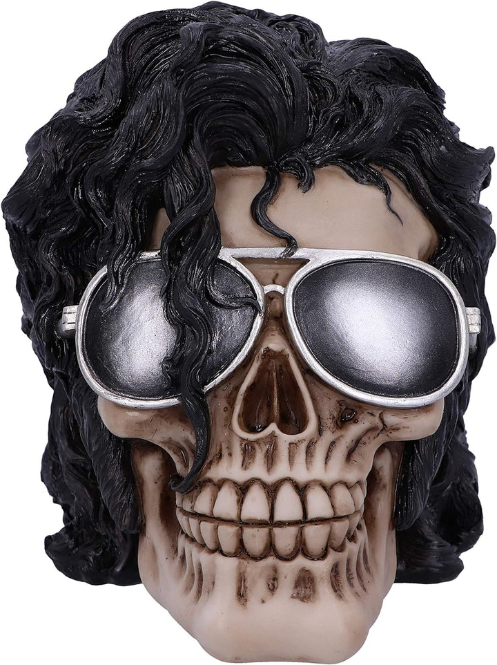 Nemesis Now Bad Michael Jackson King of Pop inspirierter Totenkopf, Schwarz, 16.5cm