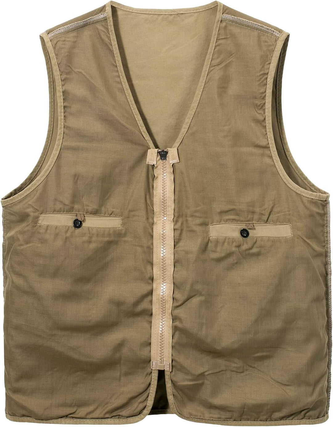 Oralidera Herren Outdoor Weste Freizeit Jacke Leicht Safari Weste mit Reissverschluss Jagd und Angle