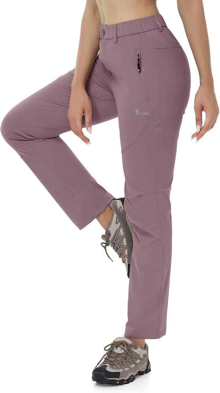 donhobo Damen Outdoor Wanderhose Quick Dry Campinghose Ultraleichter Verschleissfester UV-Schutz Atm