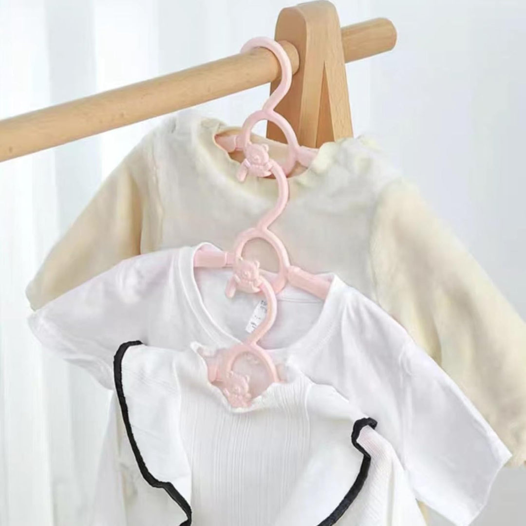 HGYZE Baby Kleiderbügel Kinder Antirutsch, 29-37cm Ausziehbare Kinderkleiderbügel mit Hosenständer,