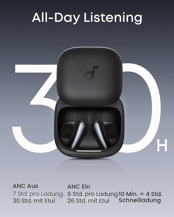 soundcore Liberty Buds by Anker, Semi-In-Ear-Design, Abnehmbare Ohrflügel, Adaptives Noise Cancellin