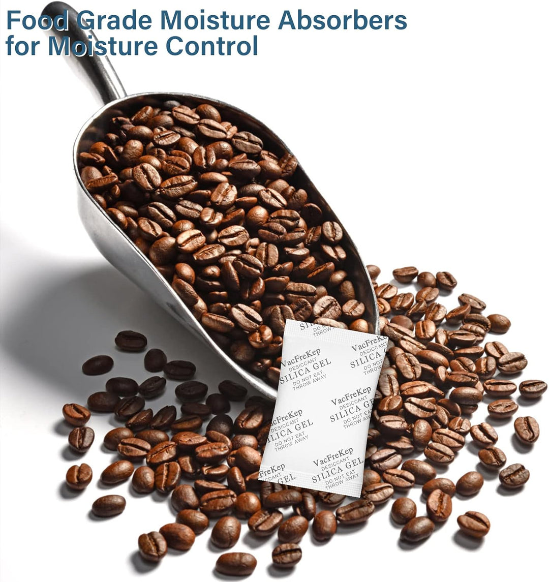 VacFreKep 2 Gramm 750 Stück Silica Gel Silicagel Beutel Sachets Trockenmittel Feuchtigkeit Absorber