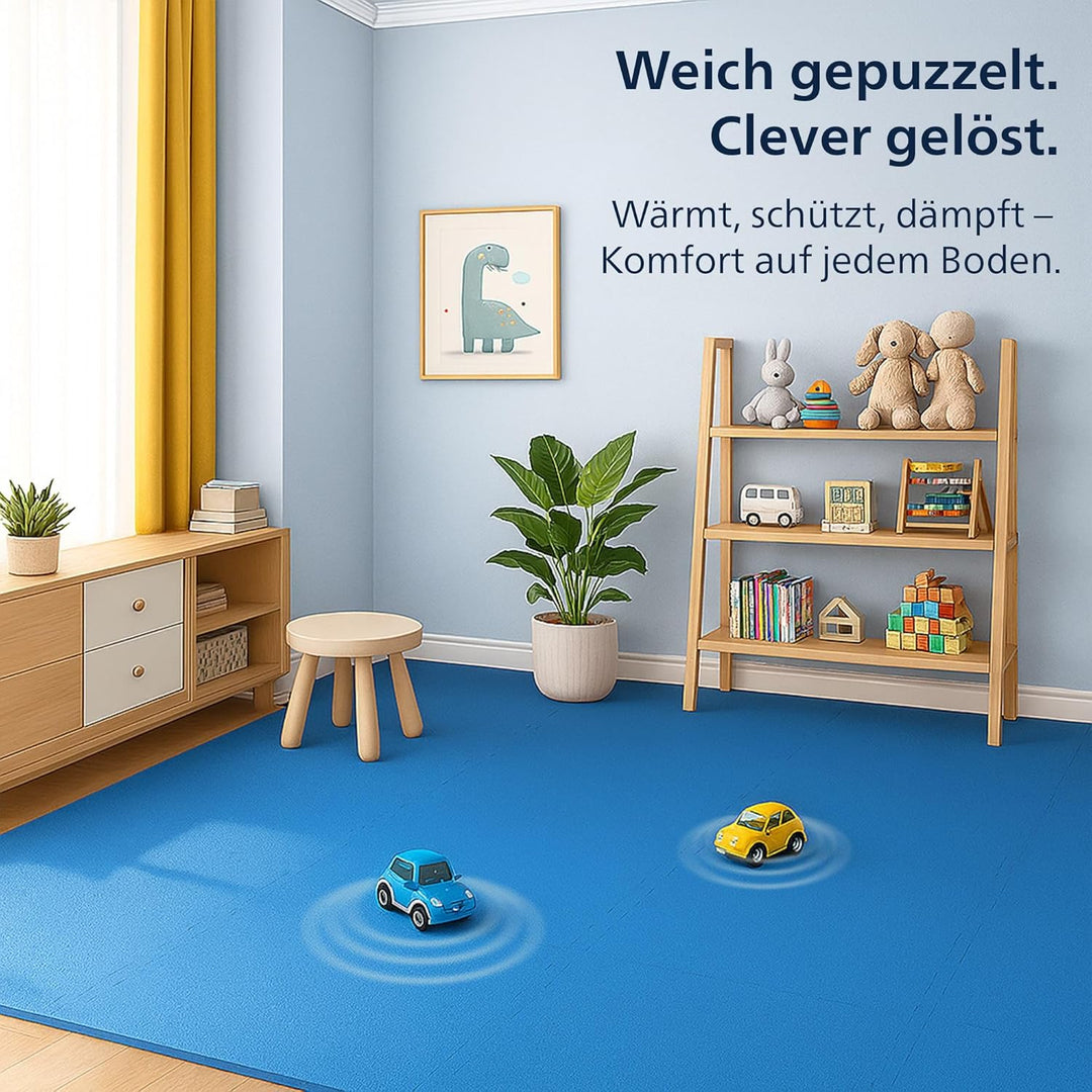 CLP Bodenschutzmatte Fitness 60x60 cm gross extra dick 6er Set Puzzlematte, rutschfeste Schutzmatten