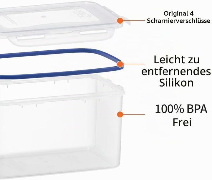 Lock &amp; Lock Frischhaltedosen im 4er Set – stapelbare Vorratsdosen aus hochwertigem, transparentem Ku