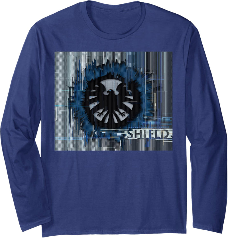 Marvel S.H.I.E.L.D Glitched Poster Langarmshirt