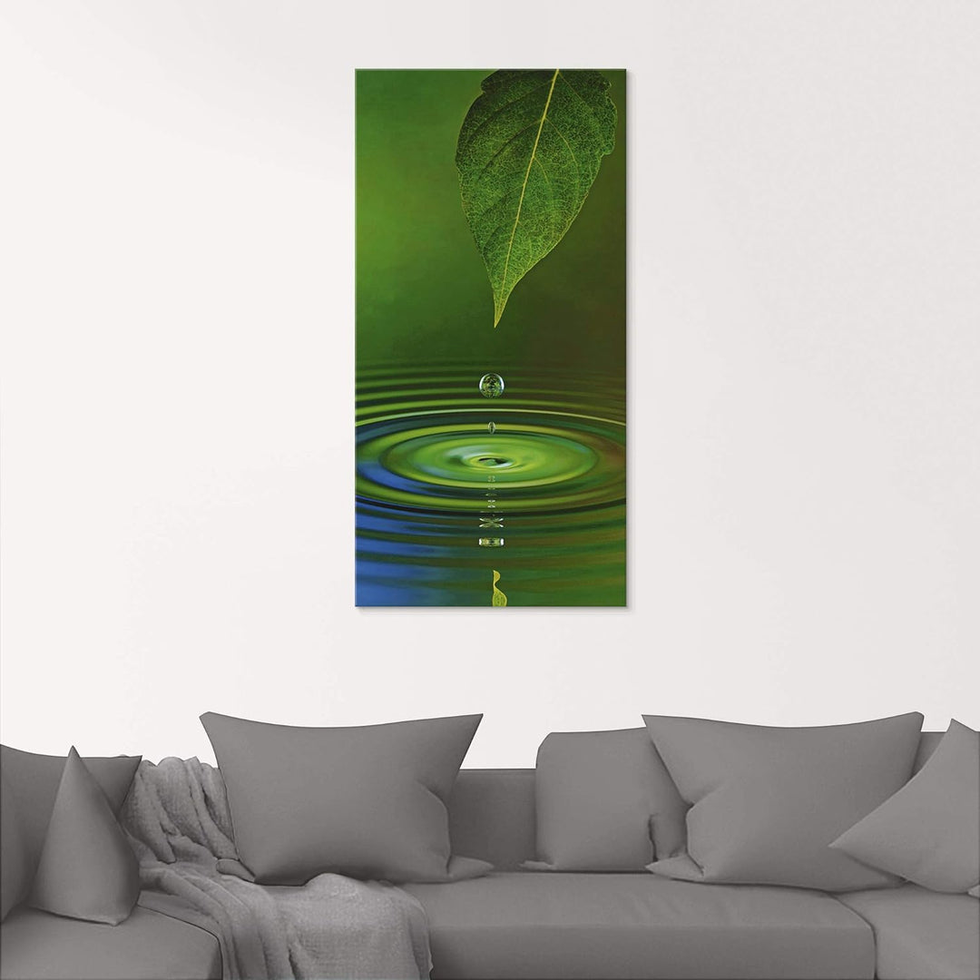 ARTland Glasbilder Wandbild Glas Bild einteilig 30x60 cm Hochformat Natur See Pflanzen Bäume Wassert