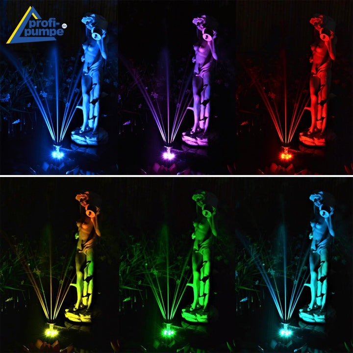 Innovative Solar Teichpumpe Springbrunnen Wasserspiel Teichpumpen-Set Solar Oslo 300-2 mit (Rot, Gel