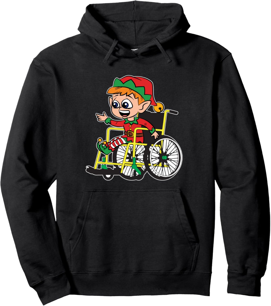 Weihnachten Kind im Rollstuhl Pullover Hoodie