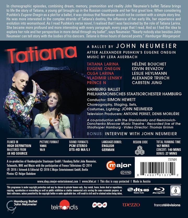 Auerbach: Tatiana (Ein Ballett von John Neumeier), Blu-ray