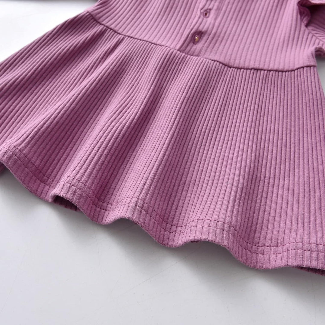 Derouetkia Baby Mädchen Kleidung Kleinkind Mädchen Rüschen Tops Langarm Hose mit Stirnband Outfit Se