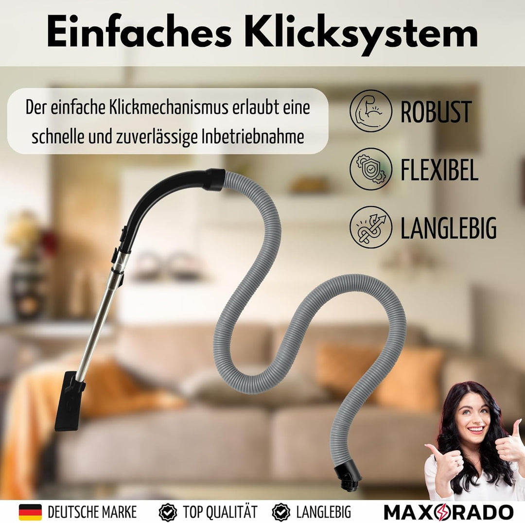 Rohr Staubsauger Bodendüse Schlauch Griff kompatibel mit Miele S8 S8000 C3 Complete & C3 Compact z.B