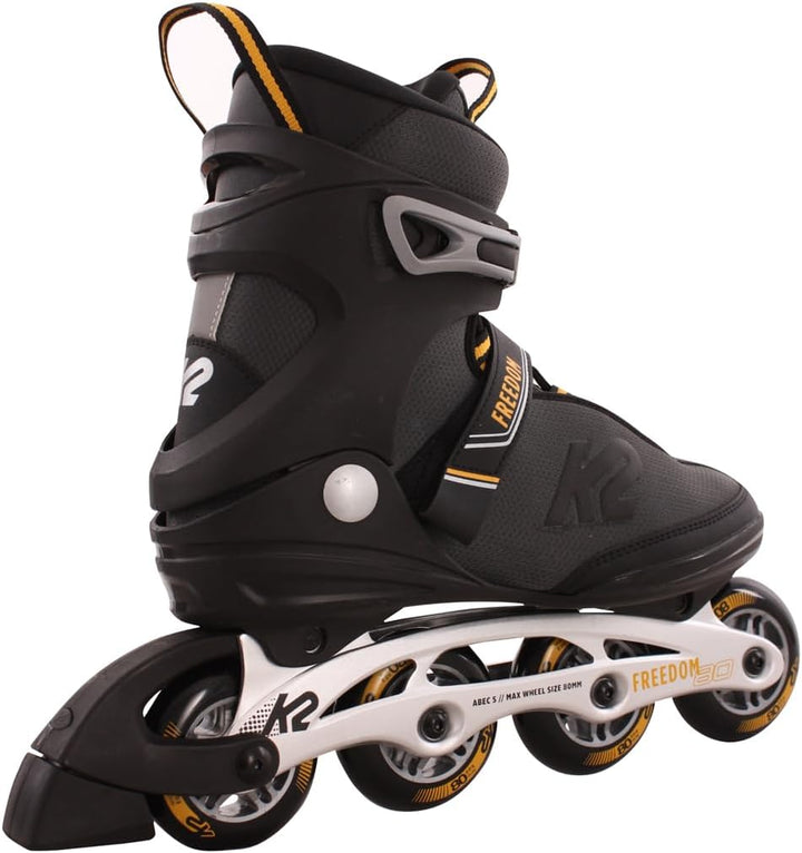 K2 Inline Skates Freedom M Für Herren Mit K2 Softboot, Black - Yellow