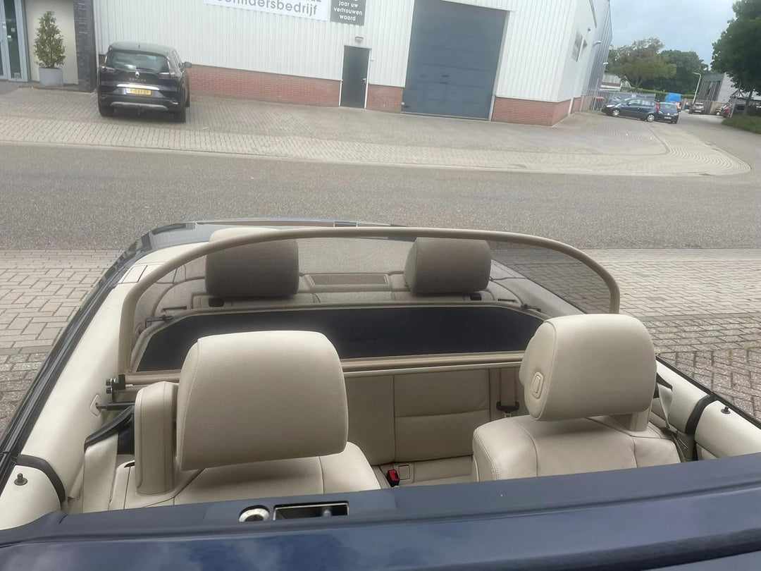 Windschott für BMW 3er E93 Cabriolet 2006-2013 - Klappbar - mit Schnellverschluss – Beige | Windabwe
