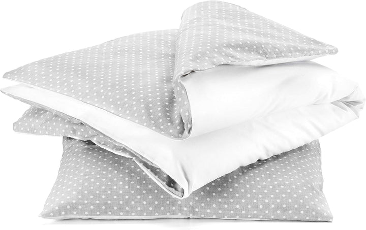 Fillikid Babybettwäsche - Deckenbezug 80x80 cm, Kissenbezug 35x40 cm - 100% Baumwolle - Kinder Bettw