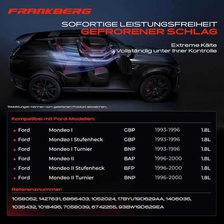 Frankberg Klimakompressor Klimaanlage Kompatibel mit Mondeo I GBP 1.8L Diesel 1993-1996 Mondeo II BA