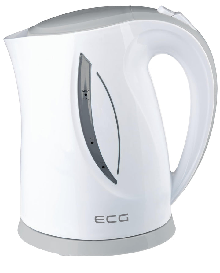 ECG RK 1758 Grey, Wasserkocher, 1,7 Liter, Grau-weiss, Plastik, 1.7 liters